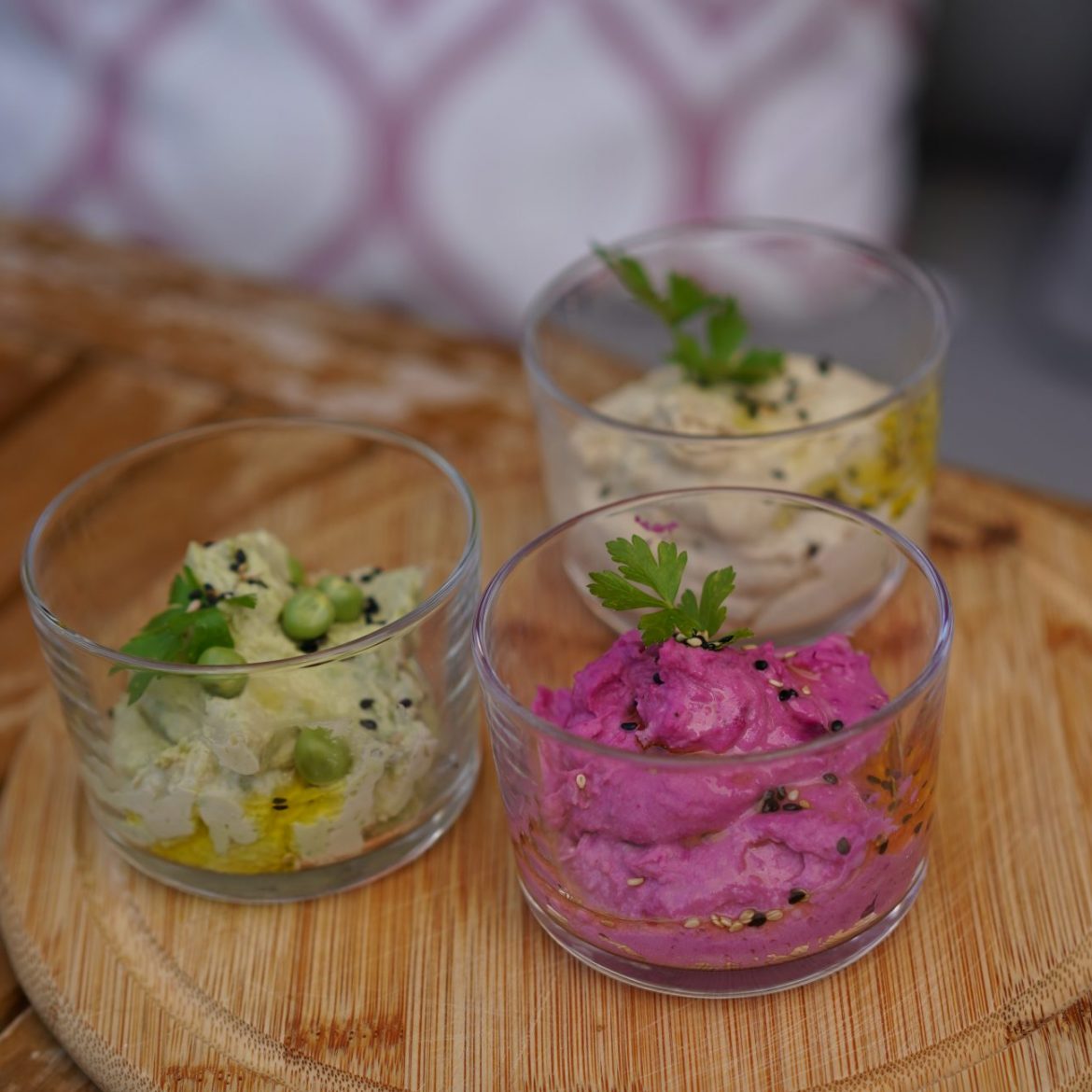 Bohnen-Hummus in drei Varianten