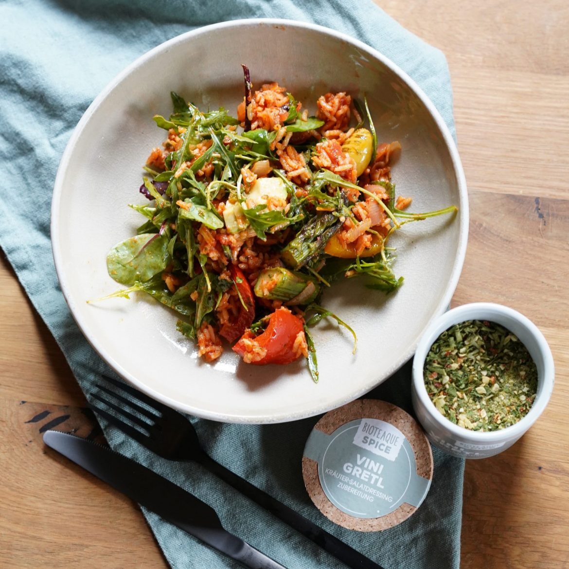 Mediterraner Reis Salat