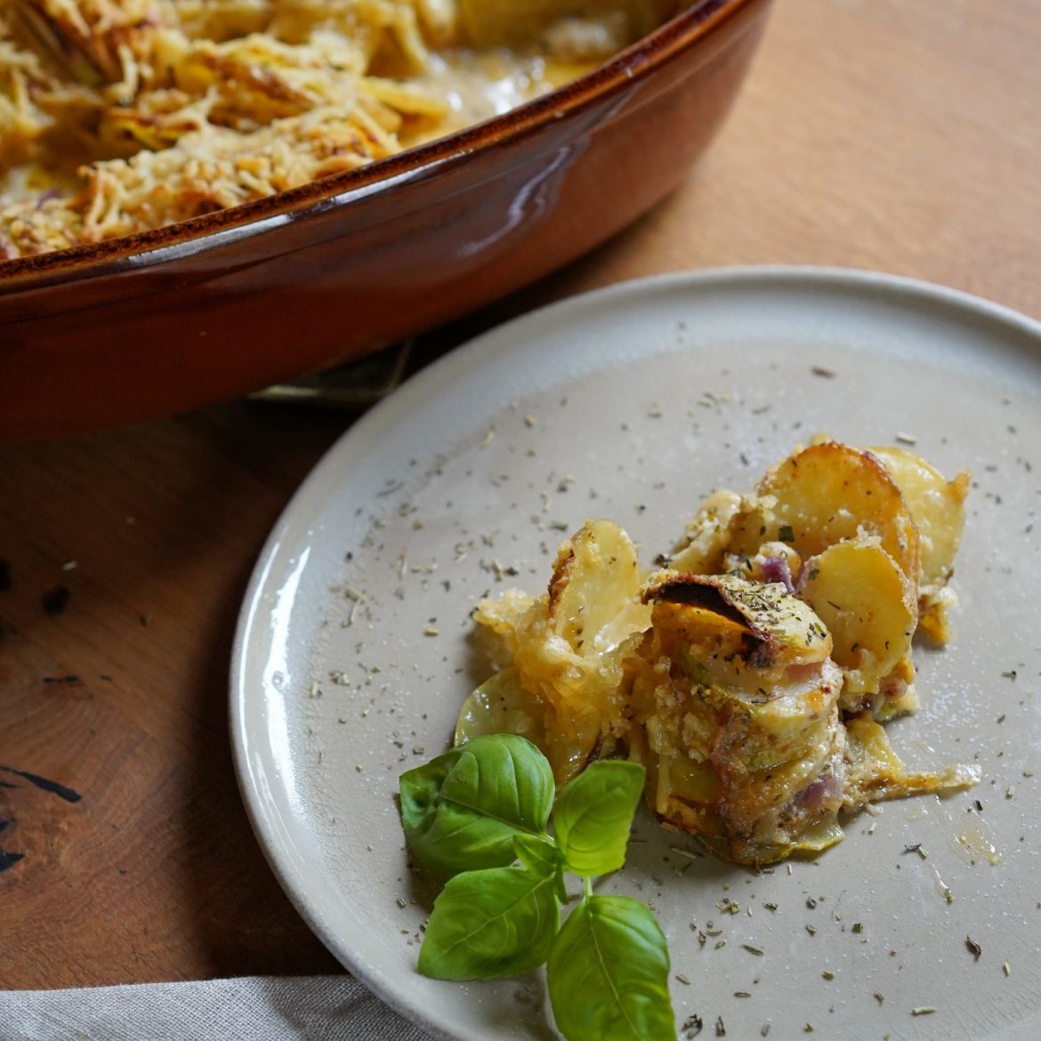 Kartoffel-Zucchini-Gratin 